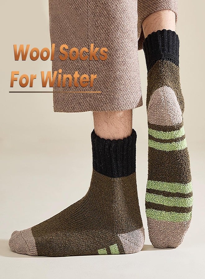 coclothy Wool Socks for Women - Womens Wool Socks Winter Sock for Men Warm Thick Knit Soft Vintage Casual Crew Sock - Image 4